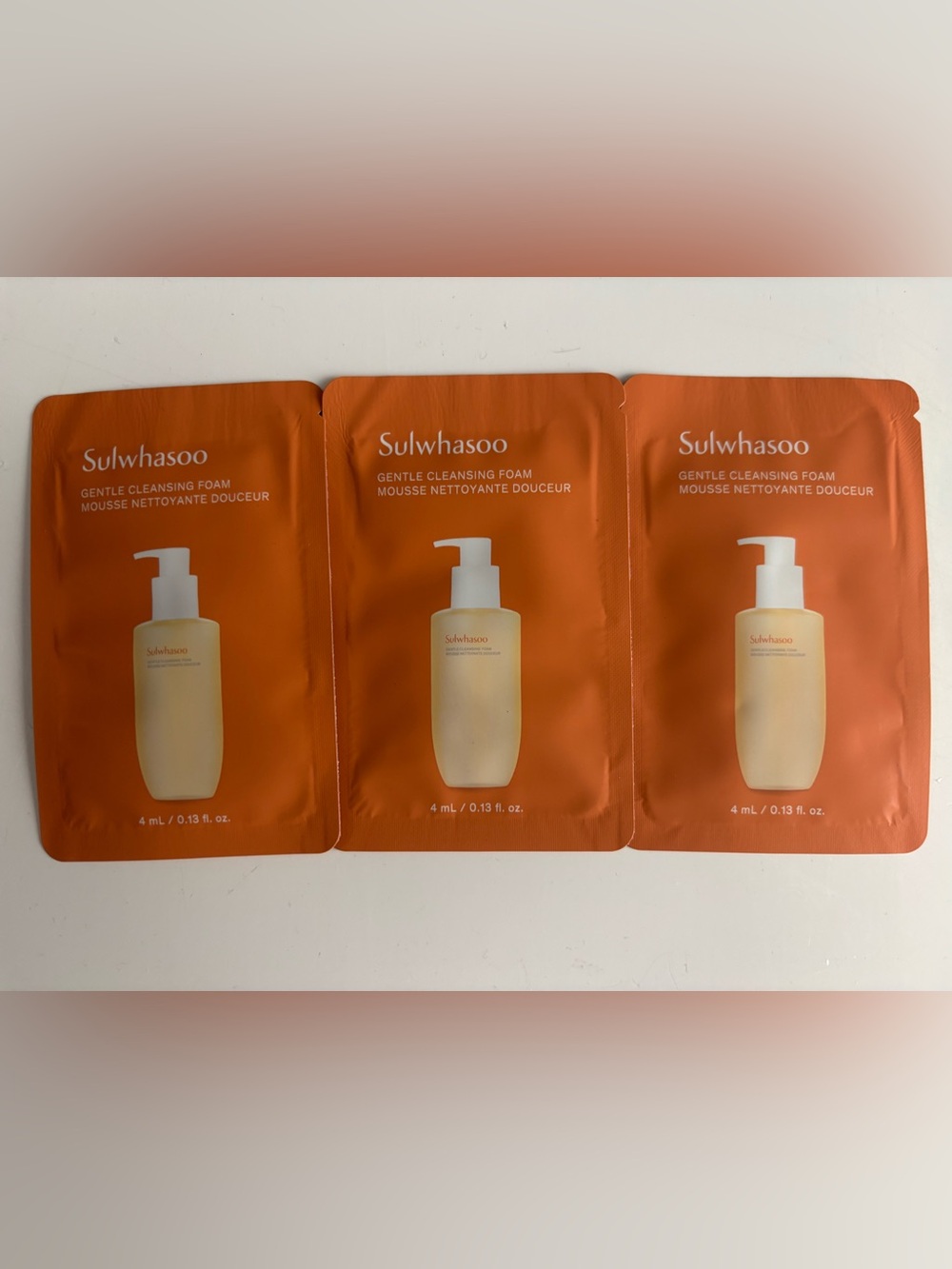 NWT Sulwhasoo Gentle Cleansing Foam 3 Pack samples